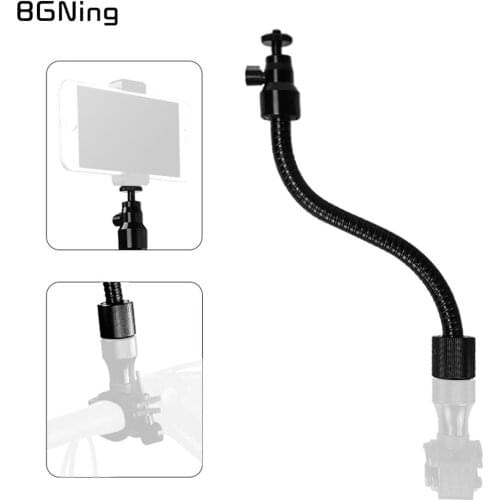 Metal 1/4inch Cold Shoe Tripod SLR Flash Light Stand Rotatable Head Arm Phone Clip Holder Mobile Clamp Selfie Live Mount Bracket