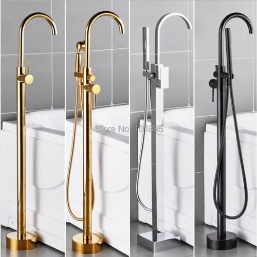 7 Models 4 Colors of Brass Material Floor Stand of Bathtub Mixer