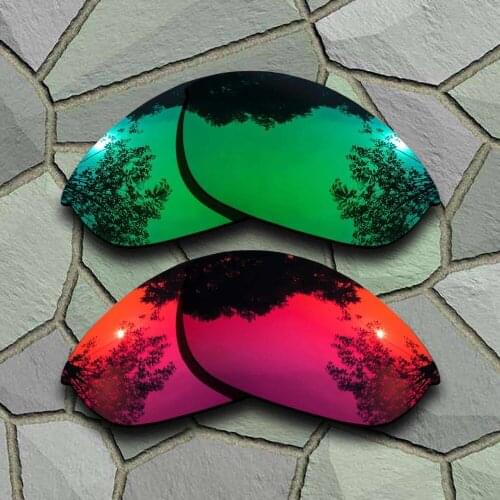 Jade Green&Violet Red Sunglasses Polarized Replacement Lenses for Half Jacket