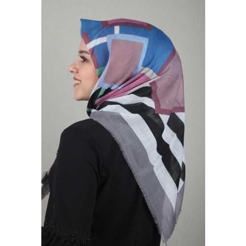 NUR SILK PATTERNED LINEN FLAMLI SCARF-DESEN-18-RENK-09