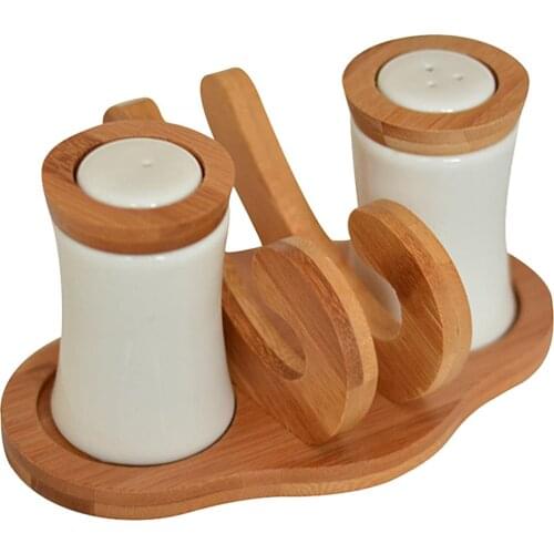 Bambum B2681 Chava-Napkin Holder, Salt & Pepper Shaker, Brown