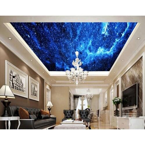 Custom ceiling wallpaper, the universe star wall paintings in the living room bedroom ceiling wall waterproof wallpaper