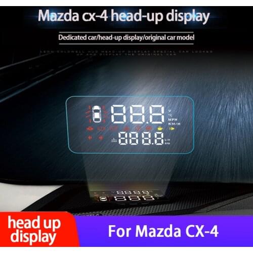 High quality HUD Car Head-Up Display for Mazda CX-4 2018 2019 2020 Car Speed High-Definition Projector OBD Safe Driving Screen