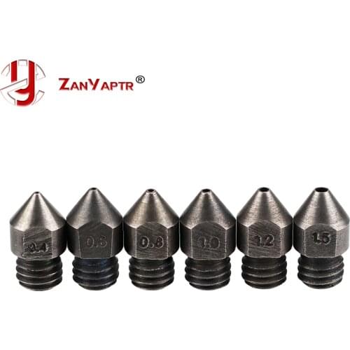 Reprap MK8 Hardened steel nozzle 1.75mm 0.4/0.6/0.8/1.0/1.2/1.5mm for MK8 hotend kit
