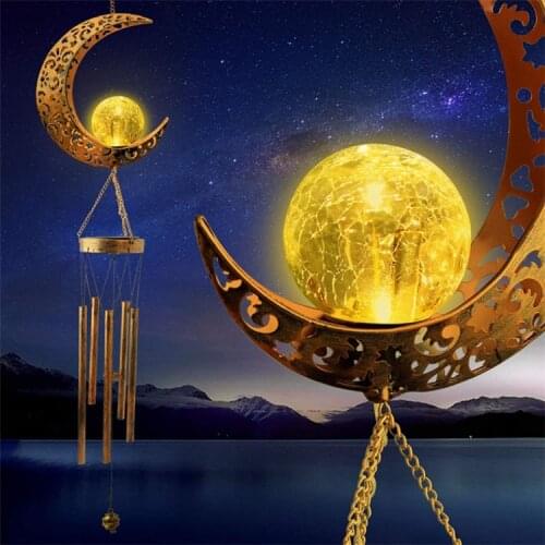 Solar Lights Wind Chimes Outdoor Waterproof Hanging Aeolian Bells Solar Lamp CE Certification For Garden Party Festival