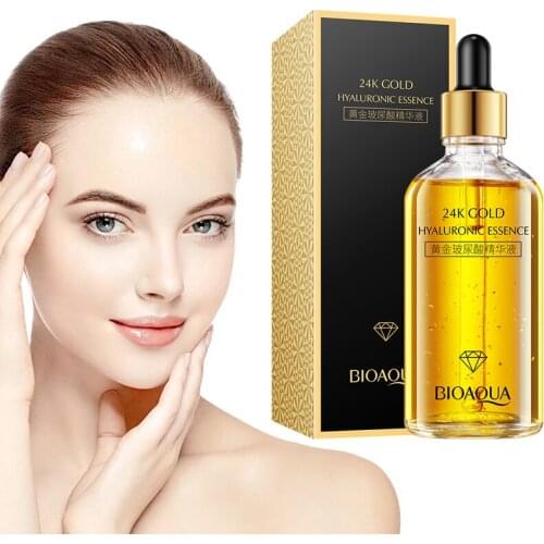 100ML 24K Gold Tense Moisture Essence Hyaluronic Acid Serum Anti-wrinkle Gold Anti-Aging Skin Care Essence