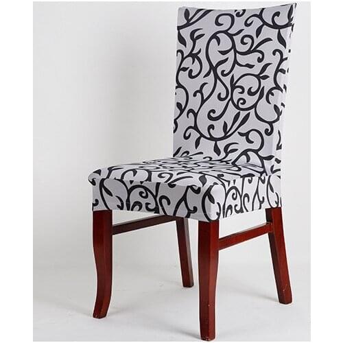 High Quality Printed Elastic Removable Dining Room Office Chair Cover Sure Fit Soft Stretch Spandex Pattern Chair Covers