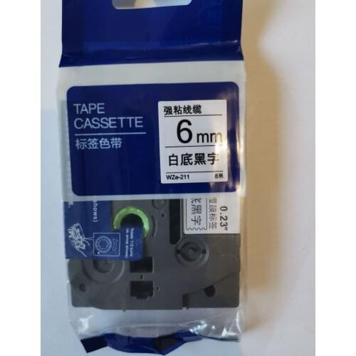 6mm TZ-211 Label Tape For Ribbon Printer WZE-211