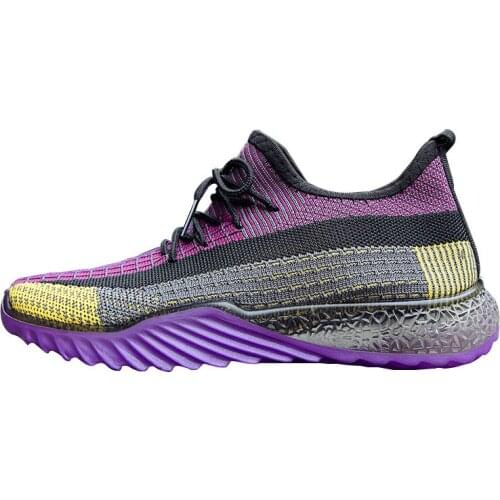 2021 Summer Ladies Air Mesh Woman knit Sports Shoes Soft Sole And Breathable Ladies Colorblock Coconut Shoes J104