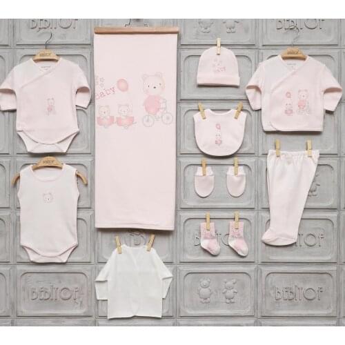 Bebitof Newborn Baby Girls Clothing Cotton Basic Essentials Clothes 10 Piece Layette Wellcome Home Gift Set 0 3 Months