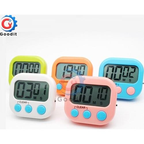 Large LCD Digital Kitchen Cooking Timer Count-Down Up Alarm Clock Loud Magnetic with Stand Kitchen Timer Practical Cooking Timer
