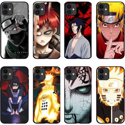 Naruto Akatsuki Itachi Gaara Anime Cartoon Phone Case Men Women Silicone Soft Shell for Iphone6 7 8 Plus X/xs/xr/xsmax/11 12pro