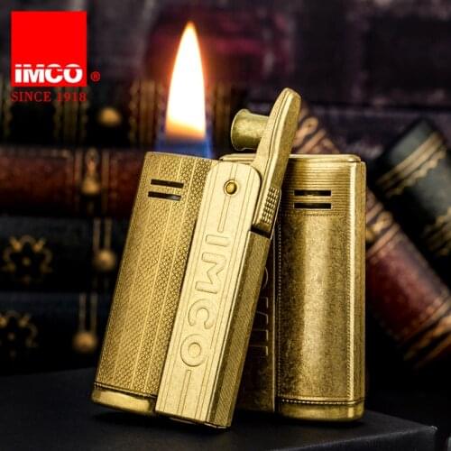 IMCO 6800 kerosene lighter classic original copper windproof retro mechanical cigarette gasoline flint wheel lighter collection