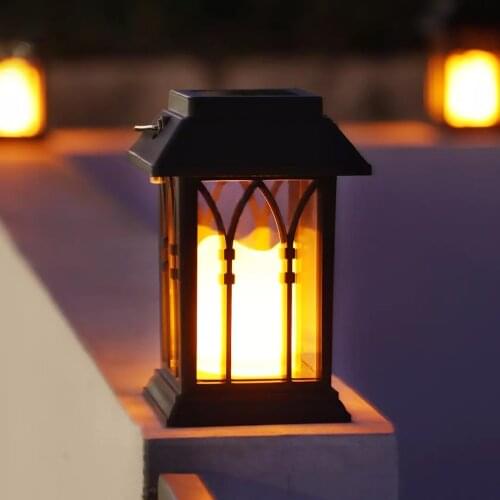 Xiaomi Solar Energy Candle Lamp Solar Light Garden Light Wrought Iron Lantern Hanging Iron Art Lamps Home Garden Outdoor