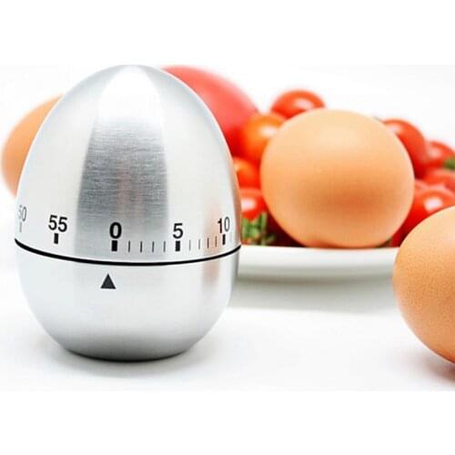 Mechanical Egg Kitchen timer Cooking Timer Alarm 60 Minutes Stainless Steel Kitchen Tools Kitchen Gadgets Timer 301-0290