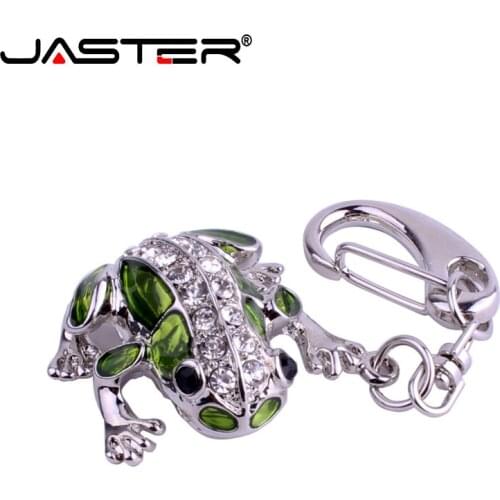 JASTER beautiful green crystal animal frog model USB 2.0 Usb stick 64GB Flash Drive 4GB 8GB 16GB 32GB Pendrive