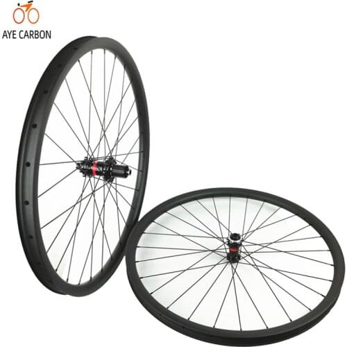 MTB 29 inch carbon bicycle wheels for all mountain 29er carbon wheels boosting bike wheels for AM 36mm width Novatec XDS641/642
