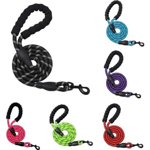 1.5M Nylon Reflective Dog Leashes Traction Rope Durable Puppy Walking Leads Adjusted Flexibly Pet Supplies Tracking Leash
