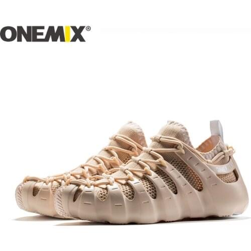ONEMIX Men Running Shoes Original Brand Casual Light Breathable Outdoor Sports Shoes Walking Jogging Travel Socks Sneakers