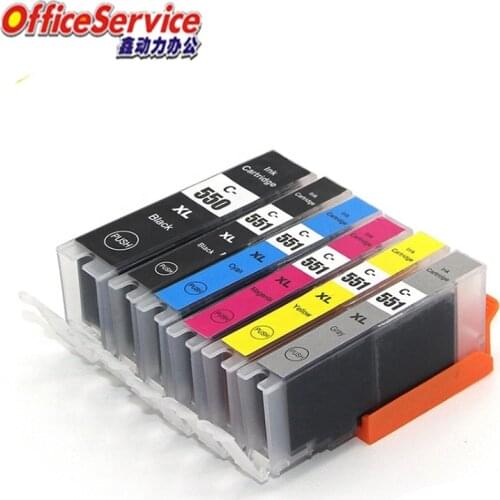 PGI-550 CLI-551 PGI550XL CLI551 Compatible ink Cartridge For Canon MG6350 MG7150 IP8750 MG6450 Ip7250 MX925 inkjet printer