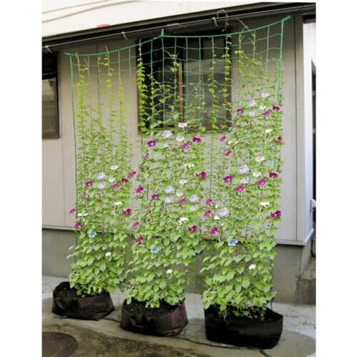 1PC Nylon Trellis Net Potted Plant Nets Useful Green Networks Flower Garden Support Nets Grow Fence Anti bird Net
