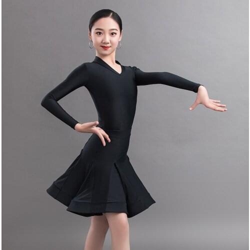 New Modern Standard Dance Clothes For Girls Latin Practice Clothes Professional Rumba Tango Samba Cha Cha Dance Dress DQL5253