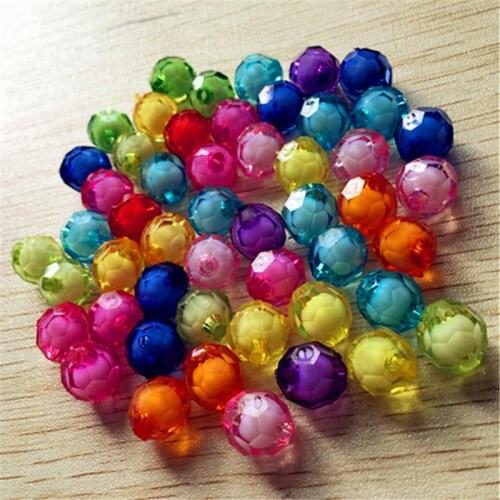 Choose size) 20mm/16mm/14mm/12mm/10mm mix color clear acrylic Faceted beads in bead for Chunky Necklace