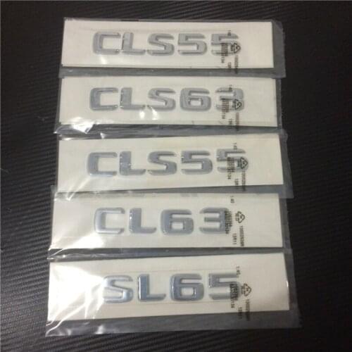100PC New Car Styling ABS Chrome CLS55 E55 CLS63 G55 S55 E63 CL63 SL65 S63 ML500 E500 Rear Boot Truck Sticker Auto Badge Emblem