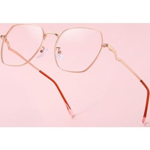1910 Irregular Eyewear Fashion Metal Frame Glasses For Women Full Rim Myopia Spectacles Hot Selling