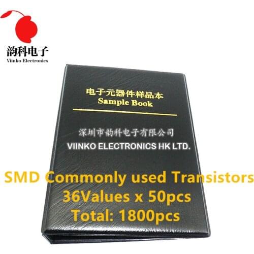 36 kinds x50pcs commonly used SMD Transistor Assortment Kit Assorted Sample Book
