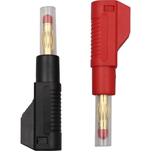 5Pair Gold Plated 4mm Retractable Sheath Stackable Banana Plug Wire Solder Connector Connector