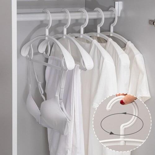 5Pcs Non-Marking Drying Racks Hangers For Clothes Household Clothing Rack Organizer Storage Wide-Shoulder Non-Slip Hangers