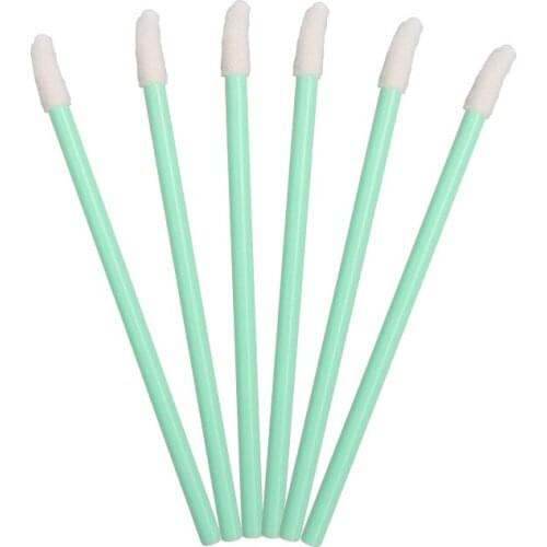 500pcs Lip Brush Disposable Makeup Brush Lipstick Glossy Wands Eye Shadow Cleaning Eyelash Eyebrow Professional Tools Green