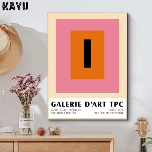 Matisse Abstract Artwork Painting Prints Pink Red Color Block Picture Museum Wall Art Canvas Poster Bedroom Living Room Decor