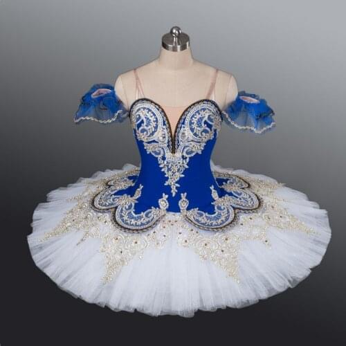 Sleeping Beauty Adult Pancake tutu blue Professional Ballet Tutus The Nutcracker Blue White Ballet Tutu Fairy Girls Costumes