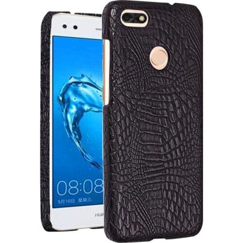 Huawei P9 Lite Mini 2017 Case Colored Crocodile Pattern PU Leather Surface Back Cover Hard Phone Case for Huawei P9 Lite Mini