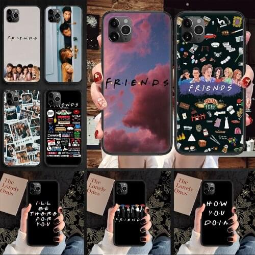 Friends TV Phone Case Cover Hull For iphone 5 5s se 2 6 6s 7 8 12 mini plus X XS XR 11 PRO MAX black soft cover luxury prime tpu