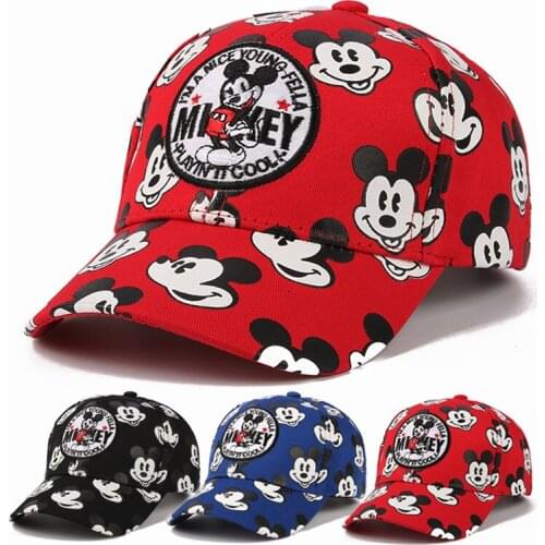 Disney doll childrens baseball cap Mickey mouse spring and summer new hat boys and girls outdoor sun hats