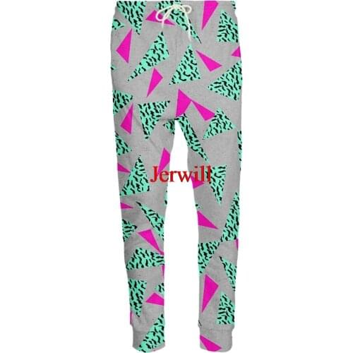 90s Pattern 3D Joggers Pants Men Casual Loose Trousers Bottoms Mens Clothing For Unisex Hip Hop Style Pantalon Homme