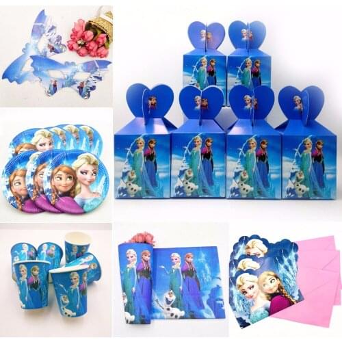 Elsa and Anna Theme Party Supplies baby shower Kid Birthday girl Party Decoration Girl Favor Party Supplies