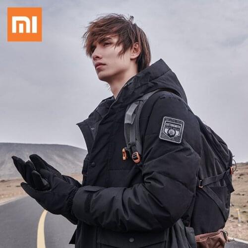 Xiaomi Graphene Down Jackets Mens Intelligent Temperature Control Heating Cotton Clothing Mid-length Winter Warm Parka Jacket