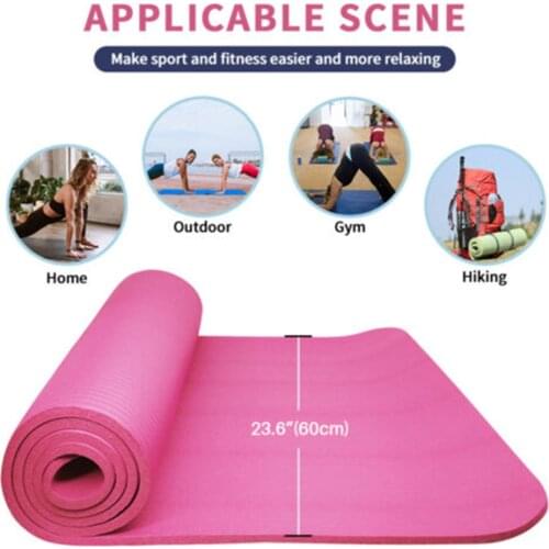 New 10mm Thick Durable Exercise Yoga Mat Sport Fitness Pad Portable for Gym Home SCI88