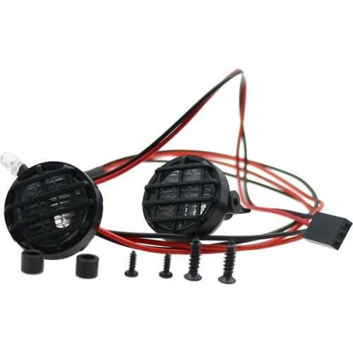 Head Light 2pcs lamps big size round shape front lamp with white light for rc hobby car crawler scale parts Axial TRX-4 Traxxas