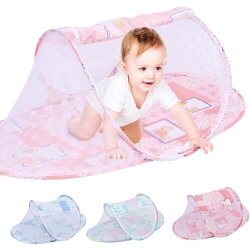 Portable Baby Bedding Crib Netting Folding Baby Mosquito Nets Bed Kids Infant Bed Sleeping Cushion For 0-3 Years Old Children