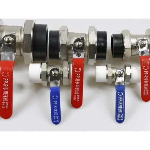 Yuhuan manufacturers supply PPR double live ball valve hot melt pipe fittings quality brass plating ball valve affordable