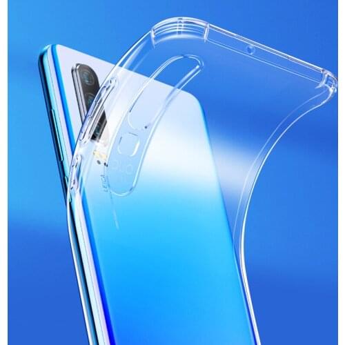 Fine hole Shockproof Silicone funda For huawei p40 lite pro case 4 corners thickened Covers Transparent Protection Phone Case
