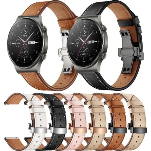 Genuine leather strap for Huawei Watch GT 2 Pro Band for Watch GT 2e GT2 42mm 46mm & Honor Magic Watch 2 46mm Bracelet Watchband