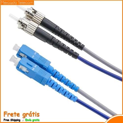 ST/UPC-FC/UPC 5PCS Armoured Fiber Optic Patch Cord Jumper SM Optical Cable 3.0mm Fibra Optica FTTH Single Mode Duplex