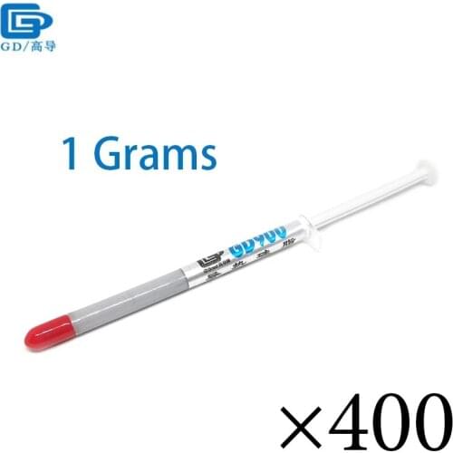 GD900 Thermal Conductive Grease Paste Silicone Plaster Heat Sink Compound 400 Pieces High Performance Gray Net Weight 1 Gram SY1