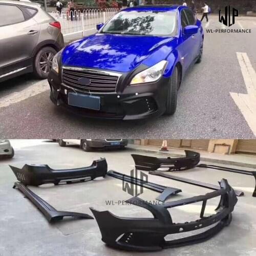 High quality FRP material Car body kit car front rear bumper side skirts for Infiniti Q70 body kit 13-15